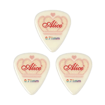 Alice アリス AWR-AFL 蓄光滑り止めセルロイド ギターピック 3枚入り