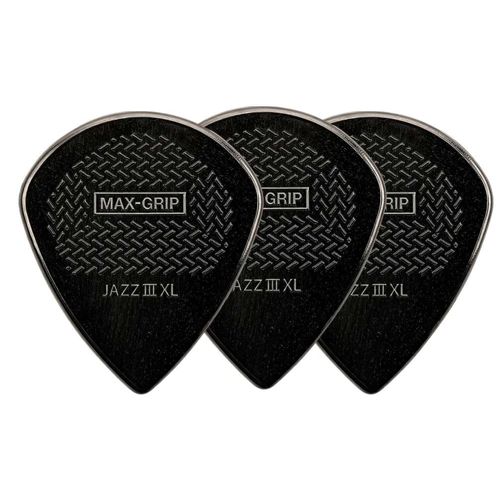 Jim Dunlop MAX-GRIP Jazz III XL ギターピック 3枚入り
