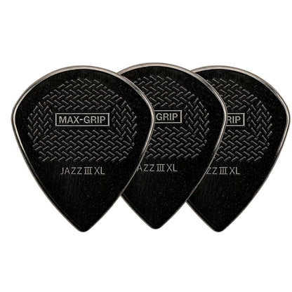 Jim Dunlop MAX-GRIP Jazz III XL ギターピック 3枚入り