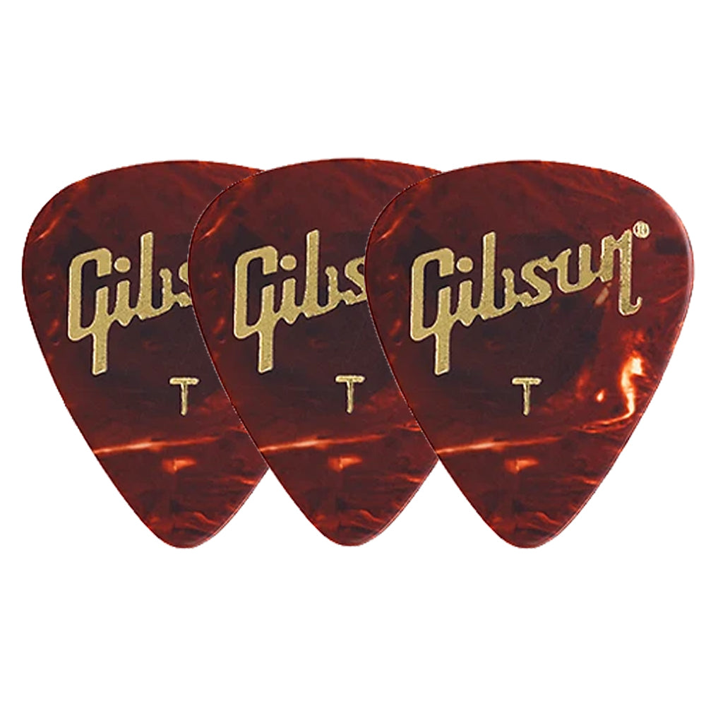 Gibson Tortoise  Celluloid ギターピック APRT12-74 3枚入り