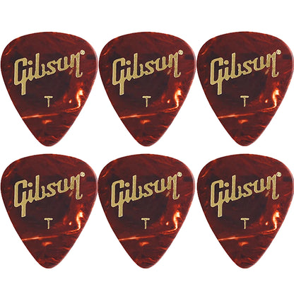 Gibson Tortoise  Celluloid ギターピック APRT12-74 6枚入り