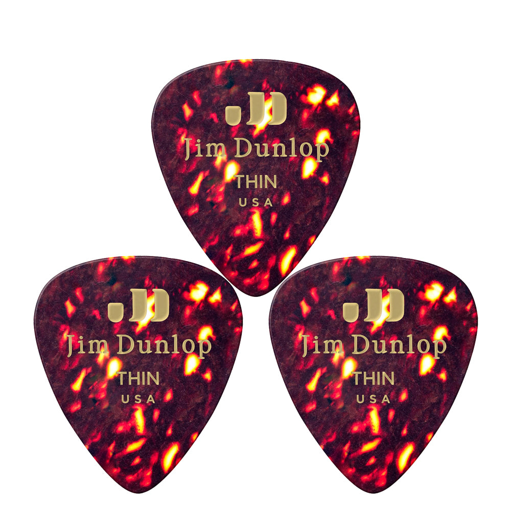 Jim Dunlop  Celluloid Shell Guitar ギターピック  3枚入り