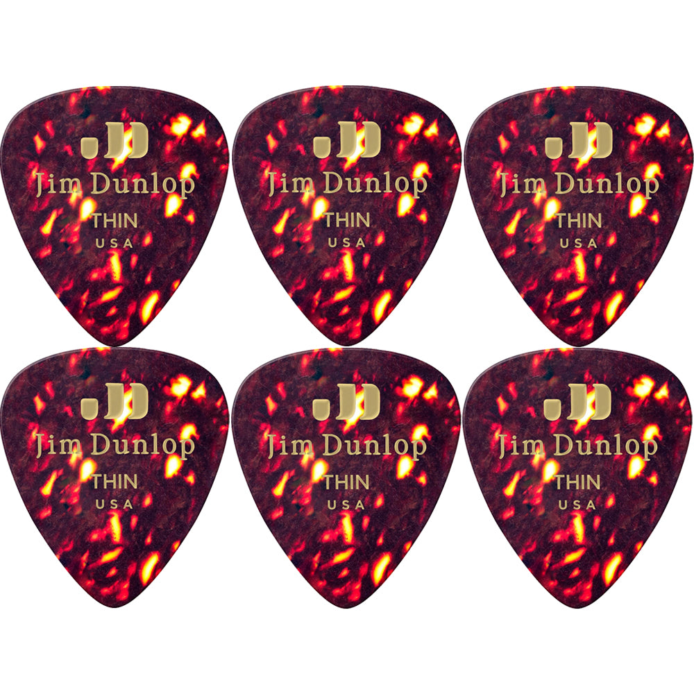 Jim Dunlop  Celluloid Shell Guitar ギターピック  6枚入り