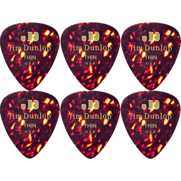 Jim Dunlop  Celluloid Shell Guitar ギターピック  6枚入り