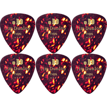 Jim Dunlop  Celluloid Shell Guitar ギターピック  6枚入り