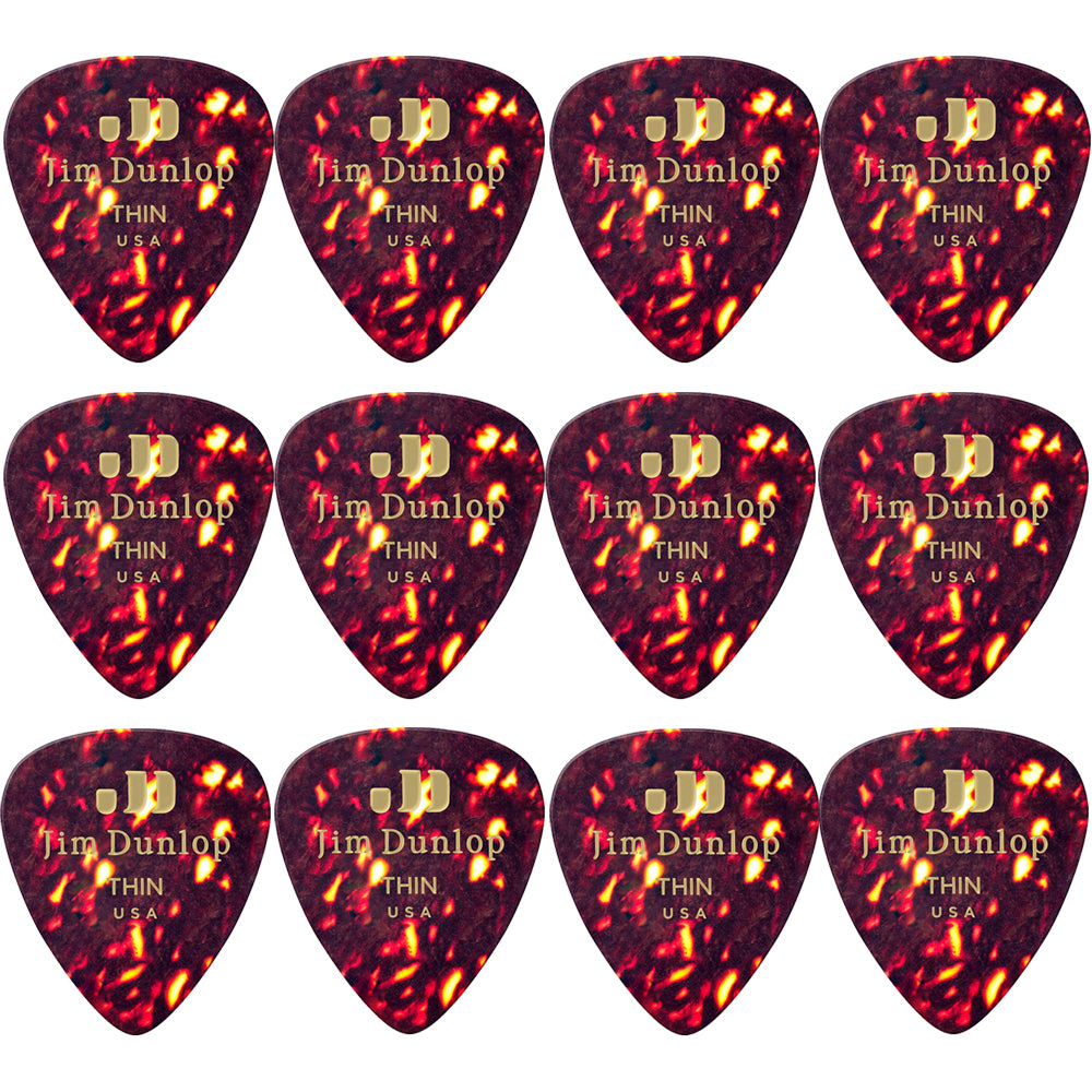 Jim Dunlop  Celluloid Shell Guitar ギターピック  12枚入り