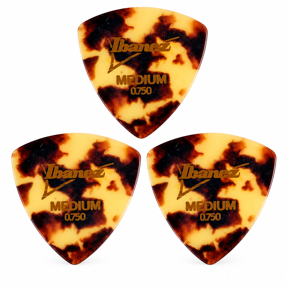 Ibanez 角丸トライアングルピック アンバー3枚セット 0.50/0.75mm