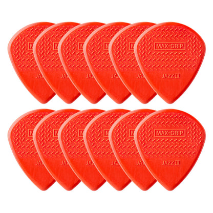 Jim Dunlop ジム ダンロップ 471R MAX-GRIP JAZZ III ギターピック 12枚入り
