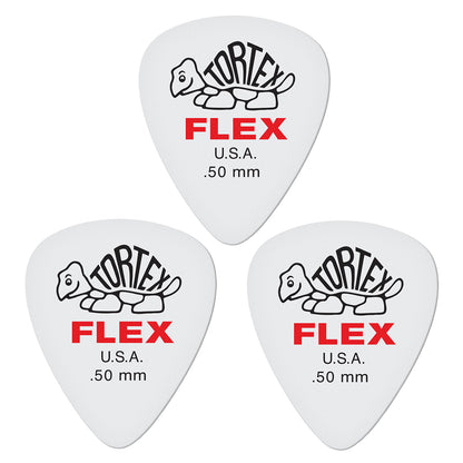 Jim Dunlop ジム ダンロップ 428R TORTEX FLEX STANDARD  ティアドロップギター ピック 3枚入り
