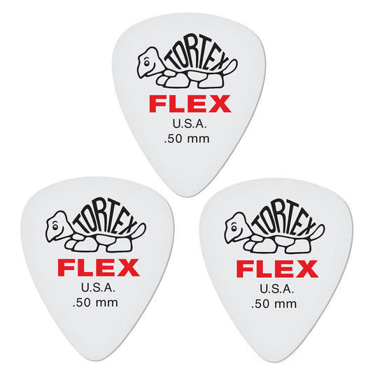 Jim Dunlop ジム ダンロップ 428R TORTEX FLEX STANDARD  ティアドロップギター ピック 3枚入り