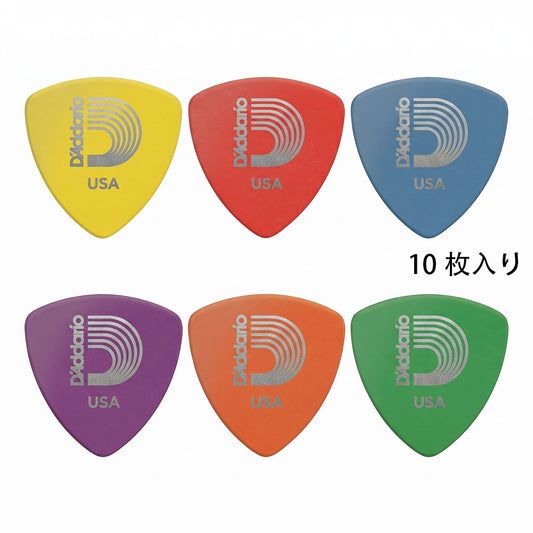 D'addario ダダリオ デュラリン ワイド トライアングルピック 6色 10枚入り