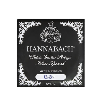 HANNABACH ハナバッハ 銀メッキ巻きクラシックギター弦 ナイロンセット弦 単品弦 ハーフセットクラシック 815シリーズ ミディアムテンション ハイテンション ナイロン弦 ドイツ製