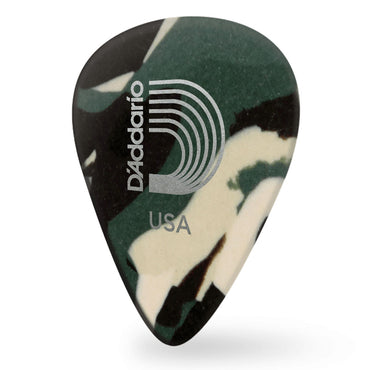 D'addario ダダリオ 迷彩セルロイドピック 4種類の厚さ 1CCF2/4/6/7 10枚入り