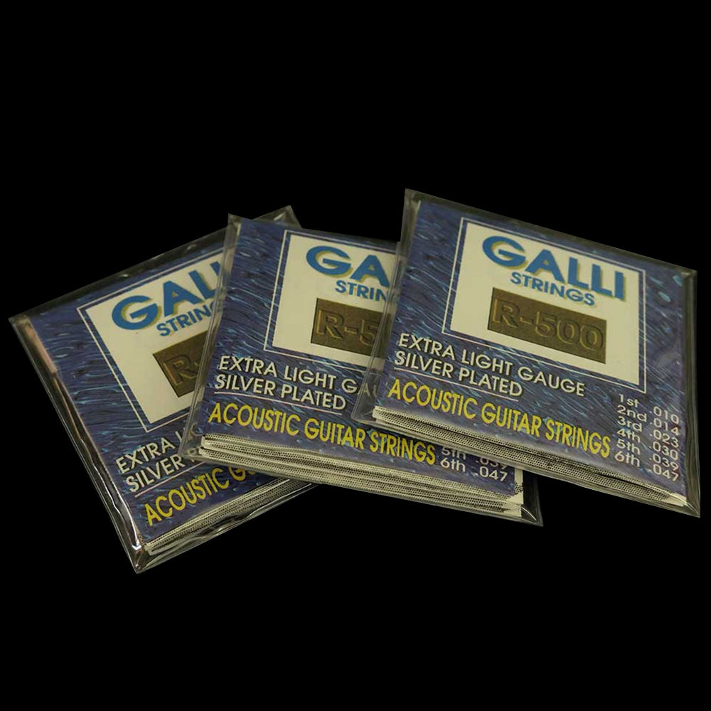 Gallistrings R500 銀メッキ巻きアコースティックギター弦 10-47