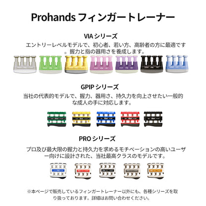 ProHands GRIP MASTER シリーズ フィンガーストレングス 1.5/3/5/7/9ポンド
