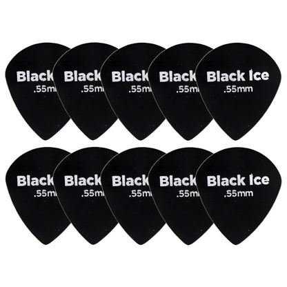 D'Addario Black Ice Jazzギターピック 10枚入り ジャズタイプ Delrin製