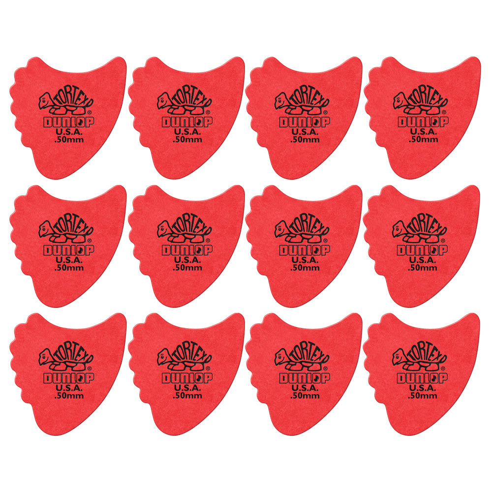 Jim Dunlop TORTEX FIN ギターピック フィンタイプ 414-◯◯ 12枚入り