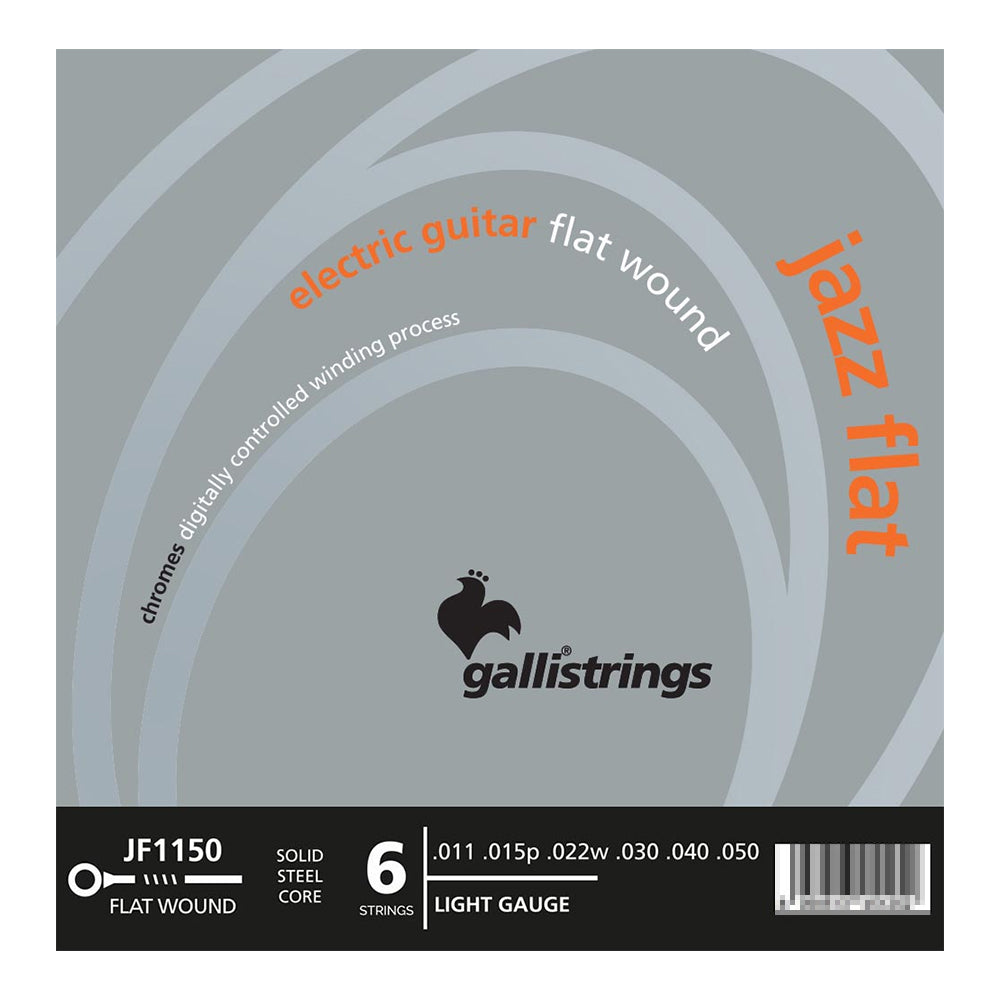 イタリアのGallistrings ガリストリングス JFシリーズのフラットワウンドジャズエレキギター弦（6本セット）