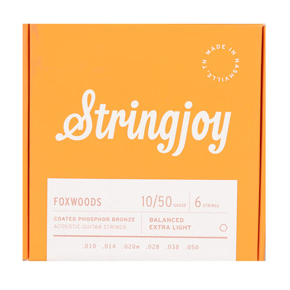 StringJoy ストリングジョイ アコースティックギター弦　アメリカ製ハンドメイド　コーティング弦