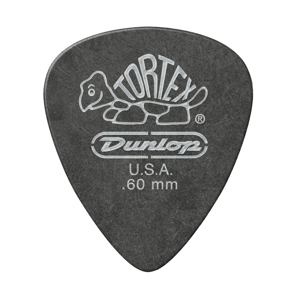 JIM Dunlop Tortex べっ甲柄 ブラックシルバー スタンダード ギターピック 488R 1枚入り