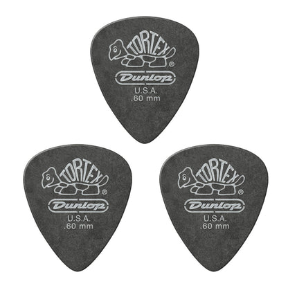 JIM Dunlop Tortex べっ甲柄 ブラックシルバー スタンダード ギターピック 488R 3枚入り