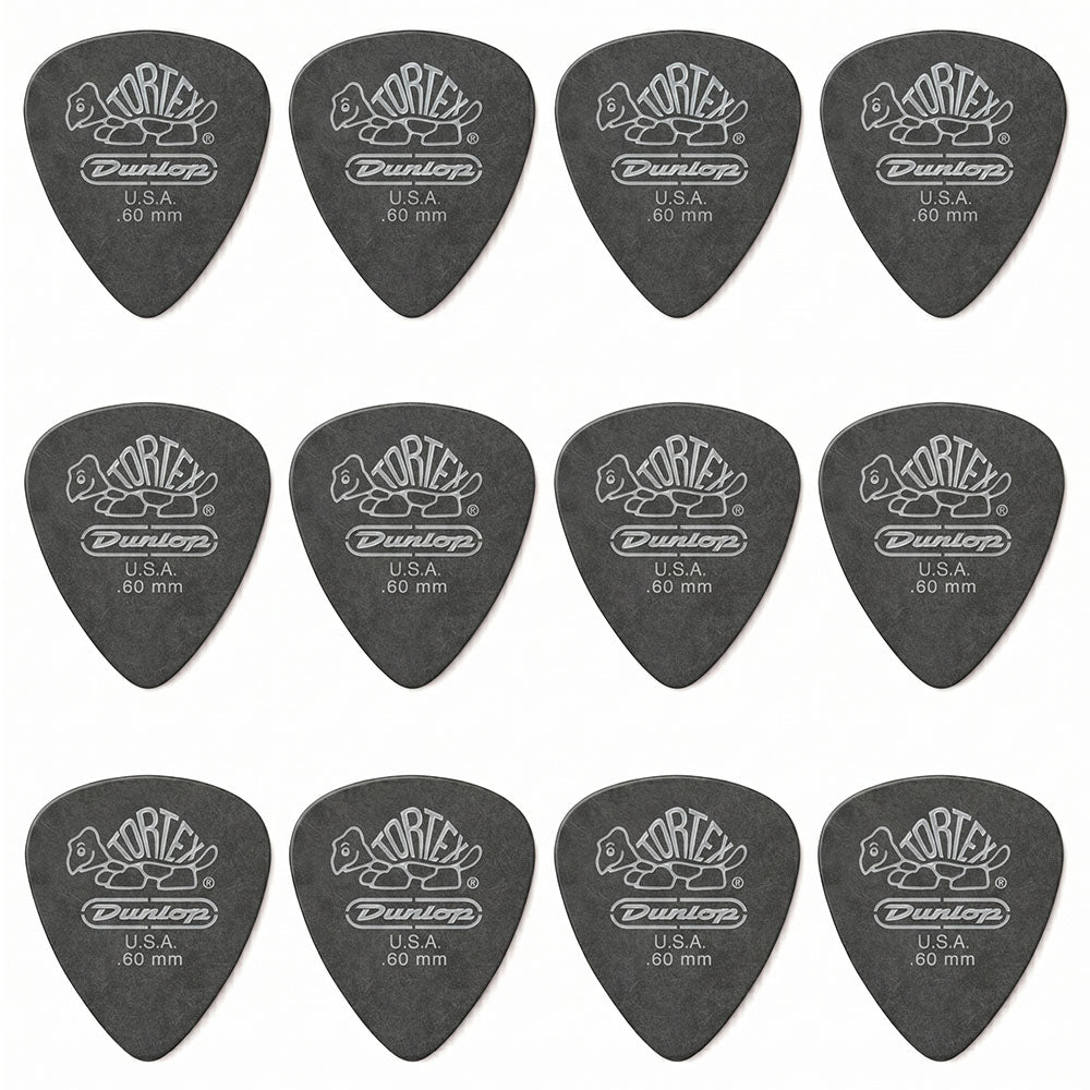 JIM Dunlop Tortex べっ甲柄 ブラックシルバー スタンダード ギターピック 488R 12枚入り