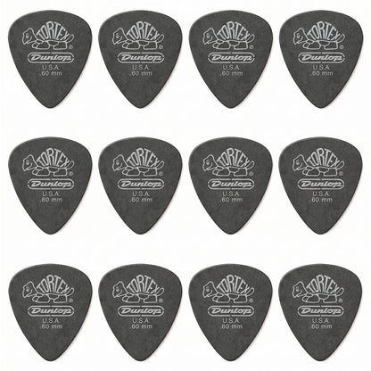 JIM Dunlop Tortex べっ甲柄 ブラックシルバー スタンダード ギターピック 488R 12枚入り