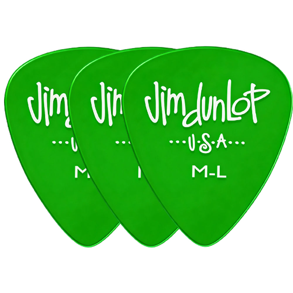 Jim Dunlop Gels ポリカーボネート ティアドロップ ピック 5ゲージ展開 3枚入り