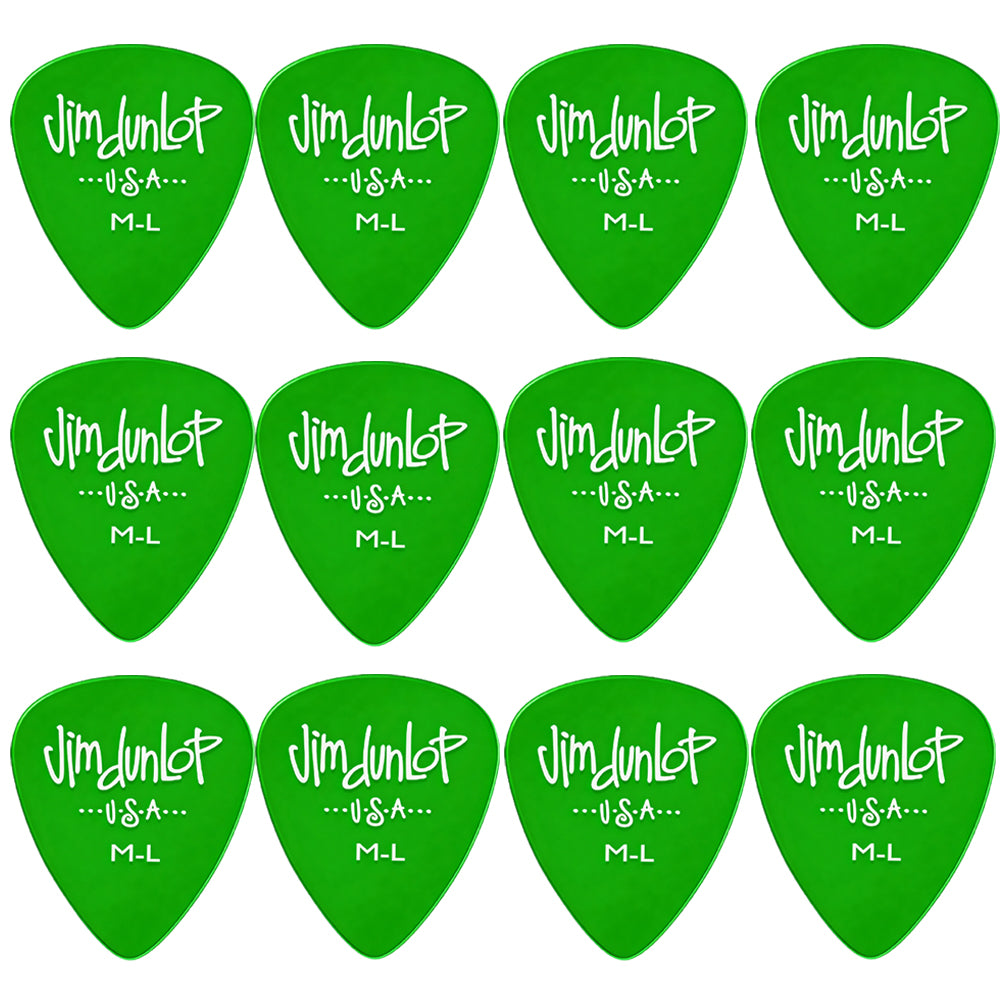 Jim Dunlop Gels ポリカーボネート ティアドロップ ピック 5ゲージ展開 12枚入り