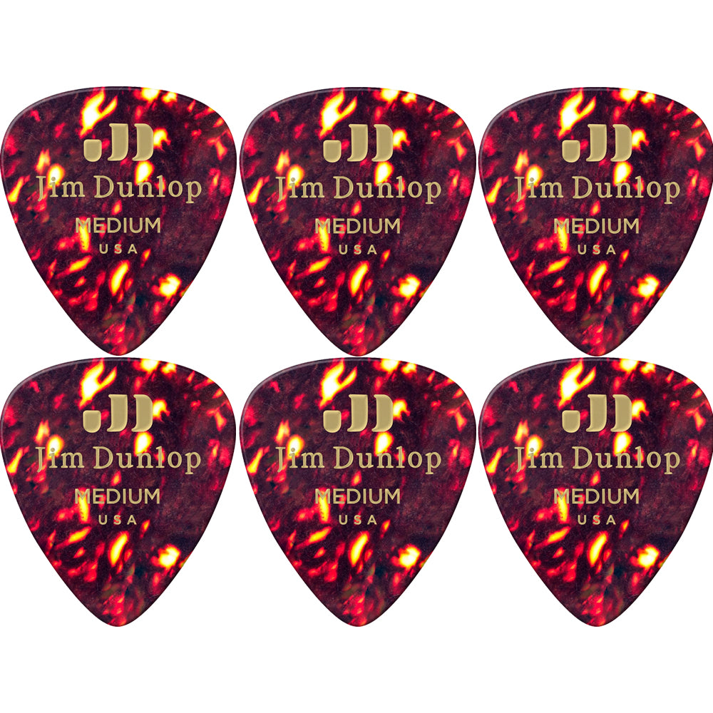 Jim Dunlop  Celluloid Shell Guitar ギターピック  6枚入り
