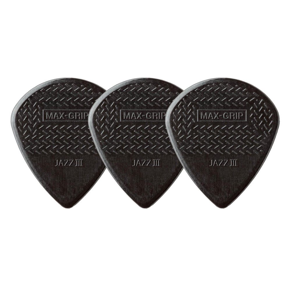 Jim Dunlop ジム ダンロップ 471R MAX-GRIP JAZZ III ギターピック 3枚入り