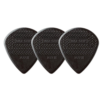 Jim Dunlop ジム ダンロップ 471R MAX-GRIP JAZZ III ギターピック 3枚入り