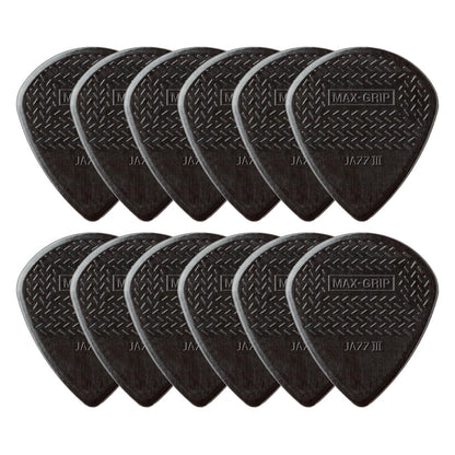 Jim Dunlop ジム ダンロップ 471R MAX-GRIP JAZZ III ギターピック 12枚入り