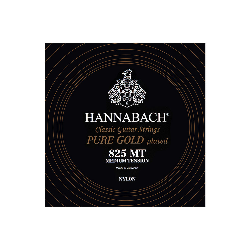 HANNABACH ハナバッハ  金メッキ巻きクラシックギター弦 825シリーズ ローテンション ミディアムテンション ハイテンション ナイロン弦 ドイツ製