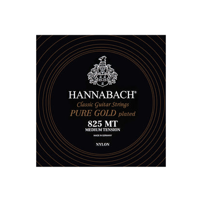 HANNABACH ハナバッハ  金メッキ巻きクラシックギター弦 825シリーズ ローテンション ミディアムテンション ハイテンション ナイロン弦 ドイツ製