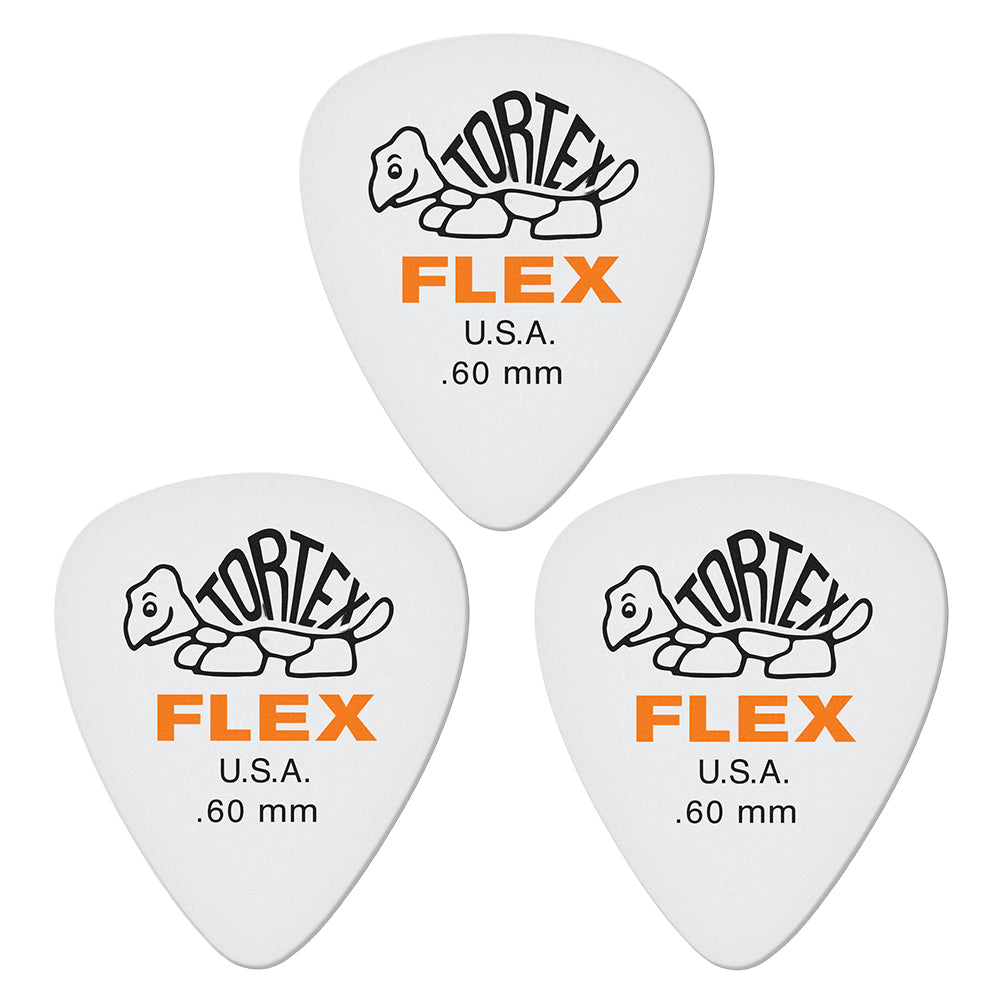 Jim Dunlop ジム ダンロップ 428R TORTEX FLEX STANDARD  ティアドロップギター ピック 3枚入り