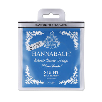 HANNABACH ハナバッハ 銀メッキ巻きクラシックギター弦 ナイロンセット弦 単品弦 ハーフセットクラシック 815シリーズ ミディアムテンション ハイテンション ナイロン弦 ドイツ製