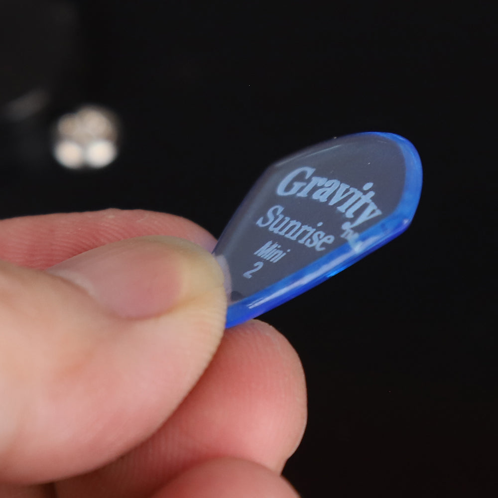 Gravity グラビティSunrise Mini ギターピック ジャズタイプ GSUM2P blue 耐久性1枚入り