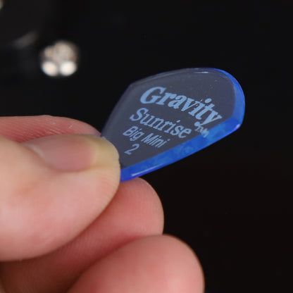 Gravity グラビティ Sunrise big mini ギターピック GSUB2P blue 滑り止め耐久性 1枚入り