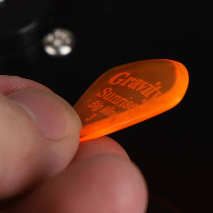 Gravity グラビティ Sunrise big mini ギターピック GSUB3P orange滑り止め耐久性 1枚入り