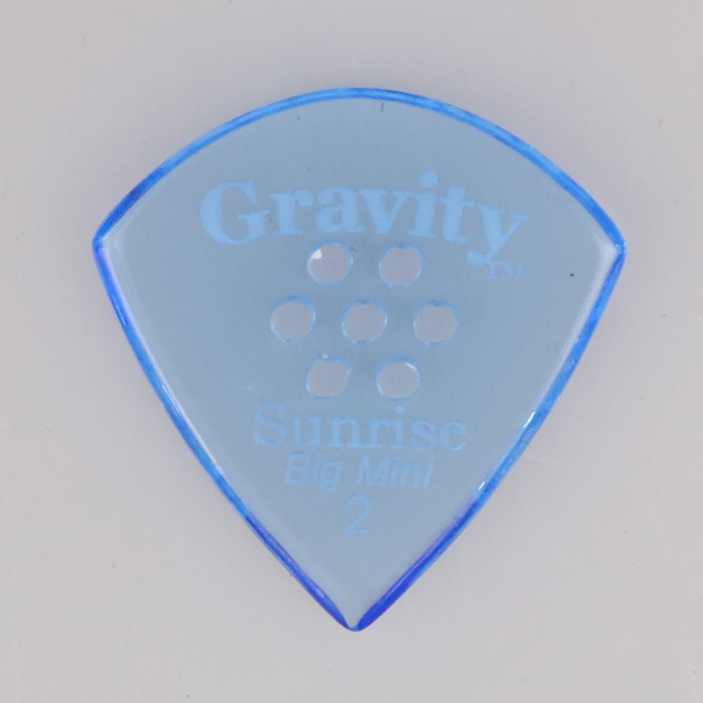 Gravity グラビティ Sunrise big mini ギターピック GSUB2PM  blue 多孔設計 滑り止め耐久性 1枚入り