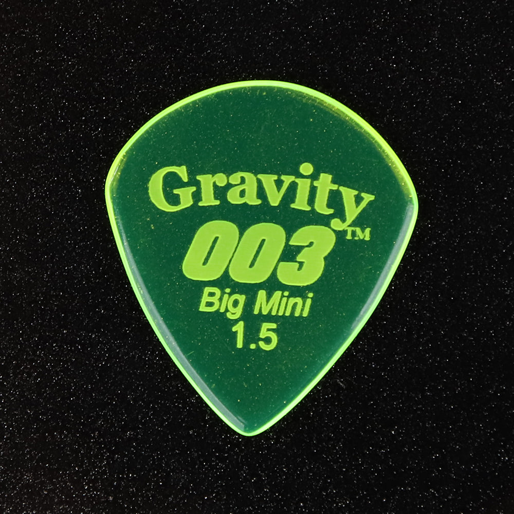 Gravity Picks グラビティピックス 003 Big Miniシリーズ G003B15P ギターピック Green 1.5mm 1枚入り