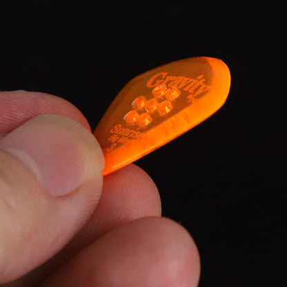 Gravity グラビティ Sunrise big mini ギターピック GSUB3PM  orange  多孔デザイン 滑り止め耐久性 1枚入り