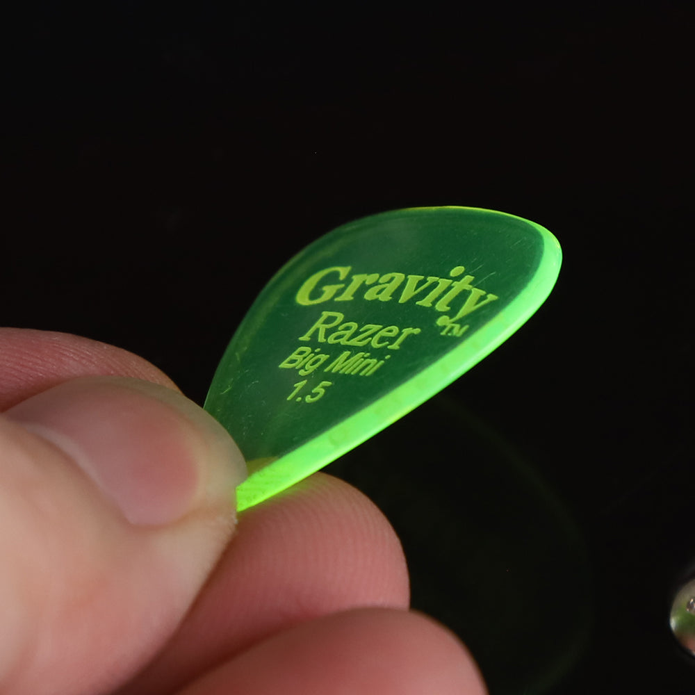 Gravity グラビティ Razer big mini ギターピック GRAB15P green 1枚入り