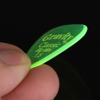 Gravity グラビティClassic big Mini ギターピック GCLB15P fluorescent green 1枚入り