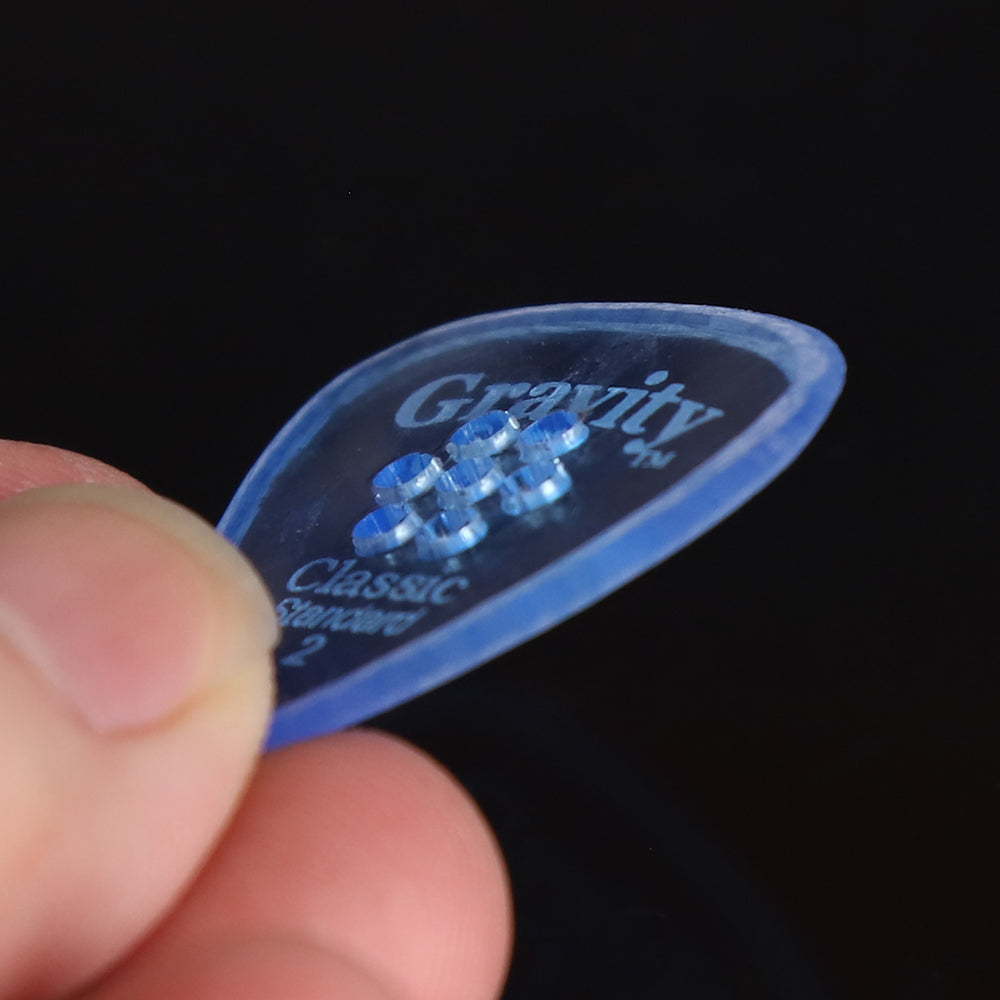 Gravity グラビティClassic big Mini ギターピックGCLB2MM blue 多孔デザイン 1枚入り