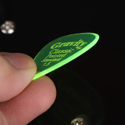 Gravity グラビティClassic Pointed Standard ギターピック GCPS15P green 1枚入り