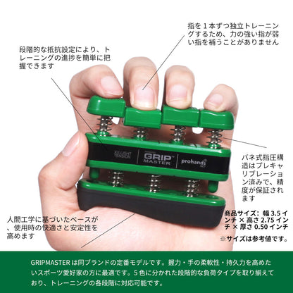 ProHands GRIP MASTER シリーズ フィンガーストレングス 1.5/3/5/7/9ポンド