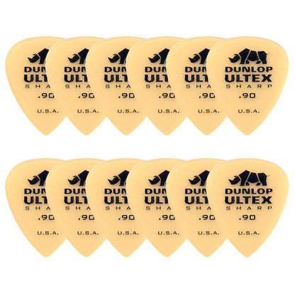 Jim Dunlop ジム ダンロップ 433R-◯◯ ギターピック ライノホーン先端 透明イエロー 12枚入り