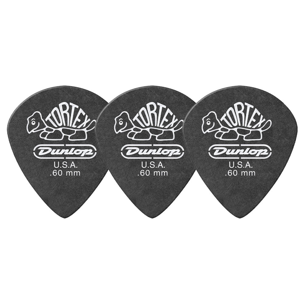 Jim Dunlop ジム ダンロップ 482R TORTEX Pitch Black Jazz III ジャズタイプギター ピック 3枚入り